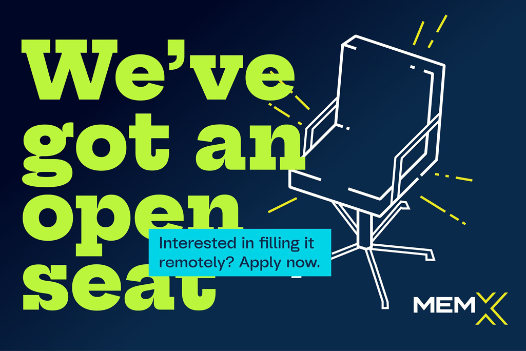 image of a chair with the phrase "we've got an open seat"