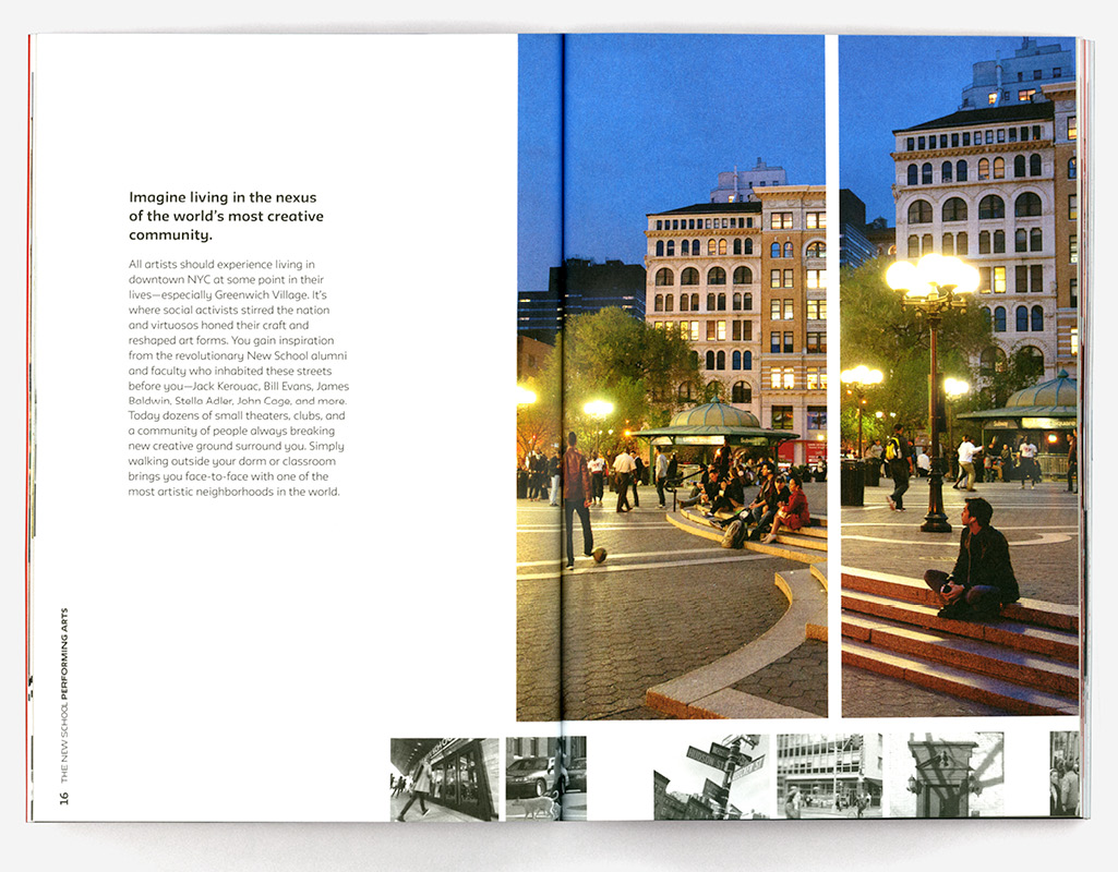 Spread from brochure with photo of Union Square