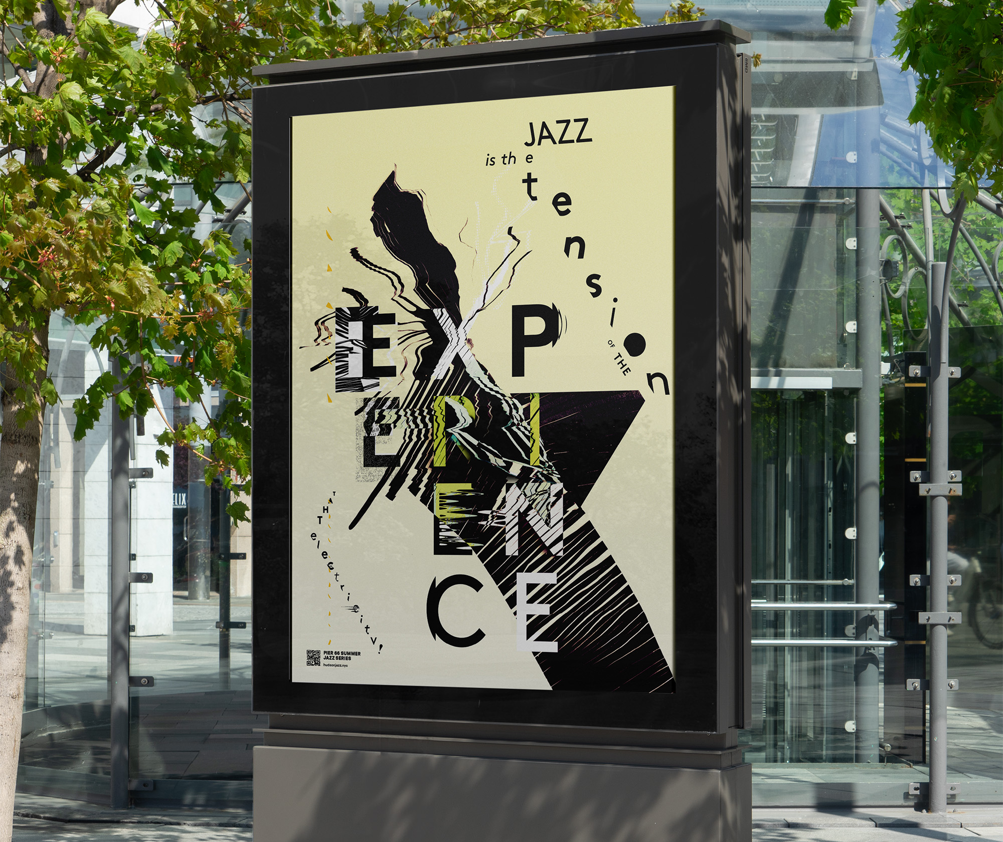 Jazz poster in an outdoor stanchion