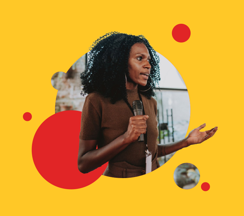 African woman speaking